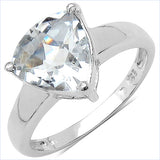 2.31 Carat Genuine Crystal Quartz .925 Sterling Silver Ring