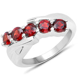 1.60 ct Garnet .925 Sterling Silver Ring