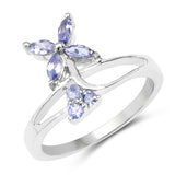 0.43 ct. Genuine Tanzanite .925 Sterling Silver Ring