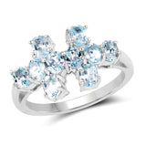 2.00 ct. Genuine Blue Topaz .925 Sterling Silver Ring