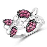 0.62 ct. Genuine Ruby .925 Sterling Silver Ring for women