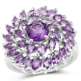 2.83 Carat Genuine Amethyst .925 Sterling Silver Ring