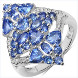 2.38 ct. Genuine Tanzanite .925 Sterling Silver Ring