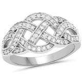 14K Yellow Gold Plated 0.26 ct Genuine White Diamond .925 Sterling Silver Ring for women
