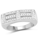 14K Yellow Gold Plated 0.25 carat Genuine White Diamond .925 Sterling Silver Ring