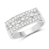 0.20 ct. Genuine White Diamond .925 Sterling Silver Ring