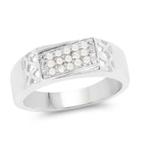 0.23 Carat Genuine White Diamond .925 Sterling Silver Ring