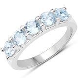1.60 ct. Genuine Blue Topaz .925 Sterling Silver Ring for women