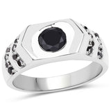 1.53 Carat Genuine Black Diamond .925 Sterling Silver Ring