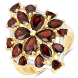 4.44 Carat Genuine Garnet .925 Sterling Silver Ring