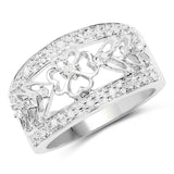 0.31 ct White Diamond .925 Sterling Silver Ring