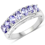 1.19 ct. Genuine Tanzanite .925 Sterling Silver Ring for women