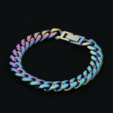 Rainbow Mens Miami Cuban Link Bracelet by Bling Proud | Urban Jewelry Online Store