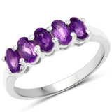 1.20 ct Genuine Amethyst .925 Sterling Silver Ring