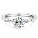 Round Cut Moissanite Diamond Paved Ring for Women by Bling Proud | Urban Jewelry Online Store