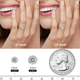Round Cut Moissanite Diamond Paved Ring for Women Rings 