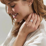 Round Cut Moissanite Diamond Paved Ring Style II for Women Rings 