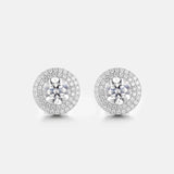 S925 Halo Round Cut Moissanite Stud Earrings - 2.0 Carat by Bling Proud | Urban Jewelry Online Store