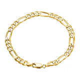 S925 Italy Silver Figaro Bracelet in 18K Gold Vermeil - 5mm by Bling Proud | Urban Jewelry Online Store