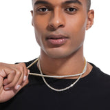 S925 Moissanite Tennis Chain in 14K Gold - 4mm Necklaces 