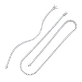 S925 Moissanite Tennis Chain in White Gold - 3mm Necklaces 