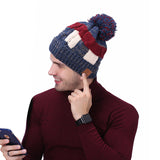 Rhythm Frost Knit Fleece-Lined Beanie With Headphones