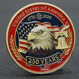 American 250th U.S. Independence Day Commemorative Coin TESTTEXT