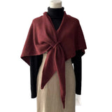 Cozy Chic Cape Triangle Knit Winter Wool Wrap