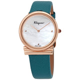 Salvatore Ferragamo Women's Gancini Slim Mother of Pearl Dial Watch - SFIY00219 by Balec Group