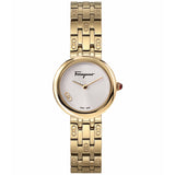 Salvatore Ferragamo Women's Gold Steel Silver Dial White Dial Watch - SFNL00820 by Balec Group