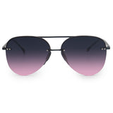 Smaller Megan 2 Faded Purple Pink - Tangle Free Aviator Sunglasses by TopFoxx