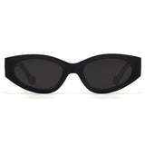Kat x Money Moves - Black Cateye Sunglasses by TopFoxx