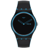 Swatch Men's Originals Monthly Drops Minimal Line Blue Black Dial Watch - SO29S701 by Balec Group