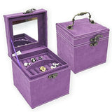 Soft Velour - Personal Jewel Box in Luscious Colors With Ornate Hardware