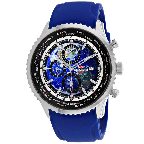 Seapro Men's Meridian World Timer GMT Blue Dial Watch - SP7521 by Balec Group
