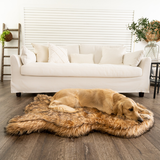 PupRug by Paw.com™ Faux Fur Orthopedic Dog Bed - Curve Sable Tan