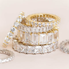Princess Cut Eternity Band by By Adina Eden