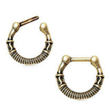 Greek Inspired Antique Gold Plated Septum Clicker by Fashion Hut Jewelry