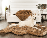 PupRug by Paw.com™ Faux Fur Orthopedic Dog Bed - Curve Sable Tan