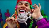 Tekashi 6ix9ine’s Iced Out Shark Pendant Necklace (Small Size) Charms & Pendants 