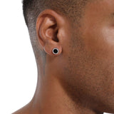 The Black Magic II® - 925 Sterling Silver Black Onyx Round Stud Earrings Earrings 