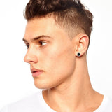 The Black Magic II® - 925 Sterling Silver Black Onyx Round Stud Earrings Earrings 