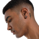 The Black Magic II® - 925 Sterling Silver Black Onyx Round Stud Earrings by Bling Proud | Urban Jewelry Online Store