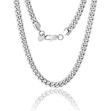 The Eternal II® - 6mm Miami Cuban Link Chain 316 Premium Stainless Steel White Gold 18"