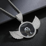 THE FLYING ANGEL® - Custom Round Photo Pendant 