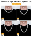 The Frozen Heart® - 12mm 2 Rows Iced Out Cuban Link Chain White Gold Plated 