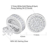 The Giant® - Iced Out 12mm Big Round Stud Earrings for Men Earrings 