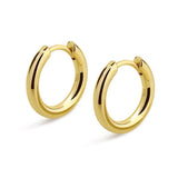 The Gold Eclipse® - 925 Sterling Silver Hoop Earrings in 14K Gold by Bling Proud | Urban Jewelry Online Store