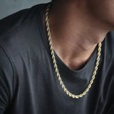 The Golden Age II® - 6mm Rope Chain With Iced Diamond Lock 