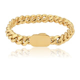 The Golden Age Ⅱ® - Cuban Link Bracelet 18K Gold (Push Button Clasp) by Bling Proud | Urban Jewelry Online Store